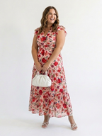 Lila | Floral Tiered Midi Dress