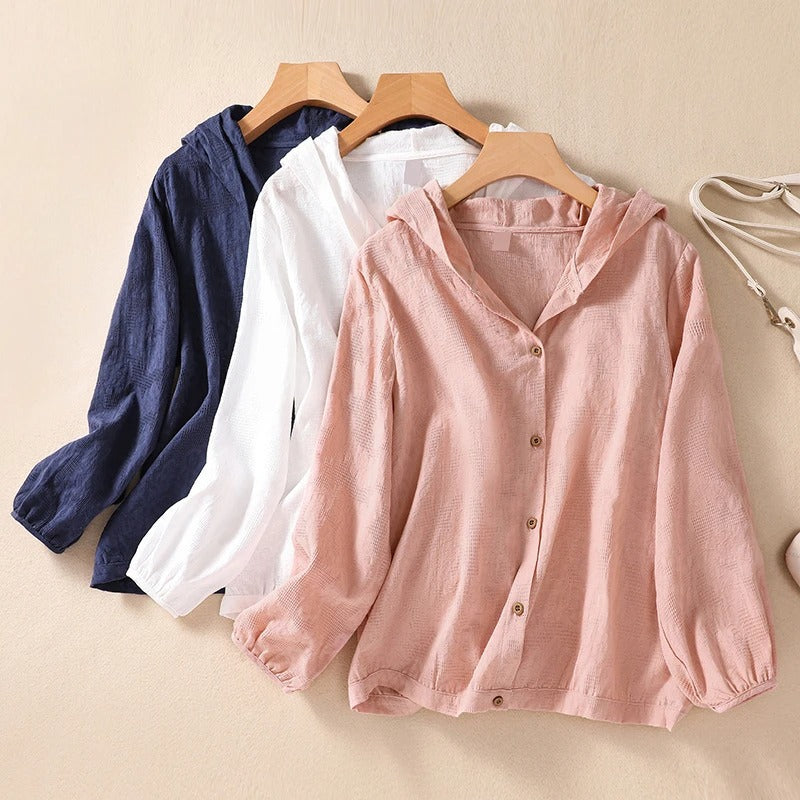 Mia | Relaxed Hooded Shirt