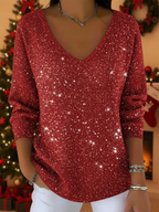 Georgia | Festive Jumper with V-Neck