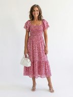 Odette | Off-Shoulder Smocked Midi Dress