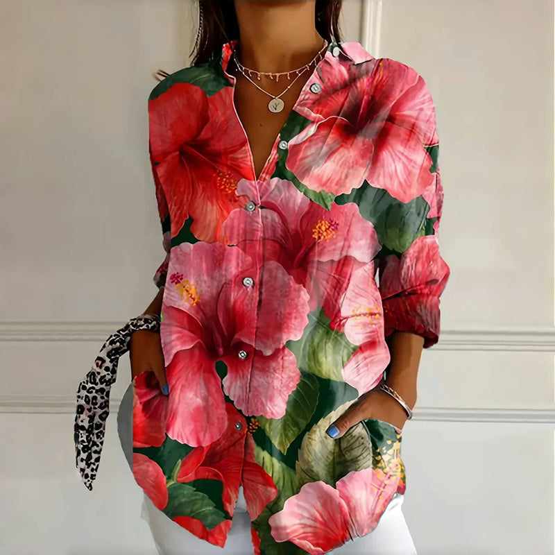 Christine | Bold Floral Blouse