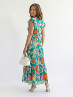 Lila | Floral Tiered Midi Dress