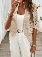 Sharon | Open Knit Drape Cardigan