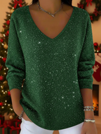 Georgia | Festive Jumper with V-Neck