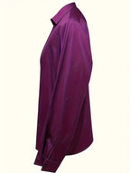 Eva | Premium V-Neck Satin Blouse
