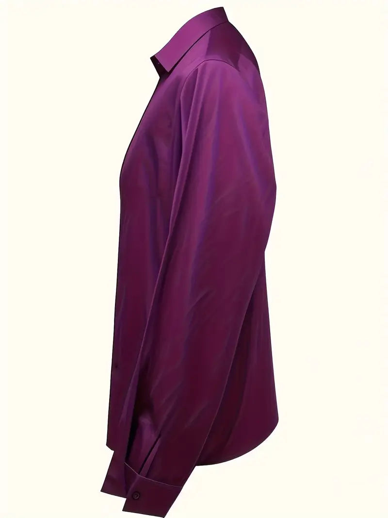 Eva | Premium V-Neck Satin Blouse
