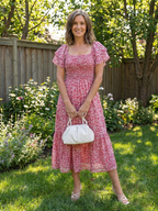 Odette | Off-Shoulder Smocked Midi Dress