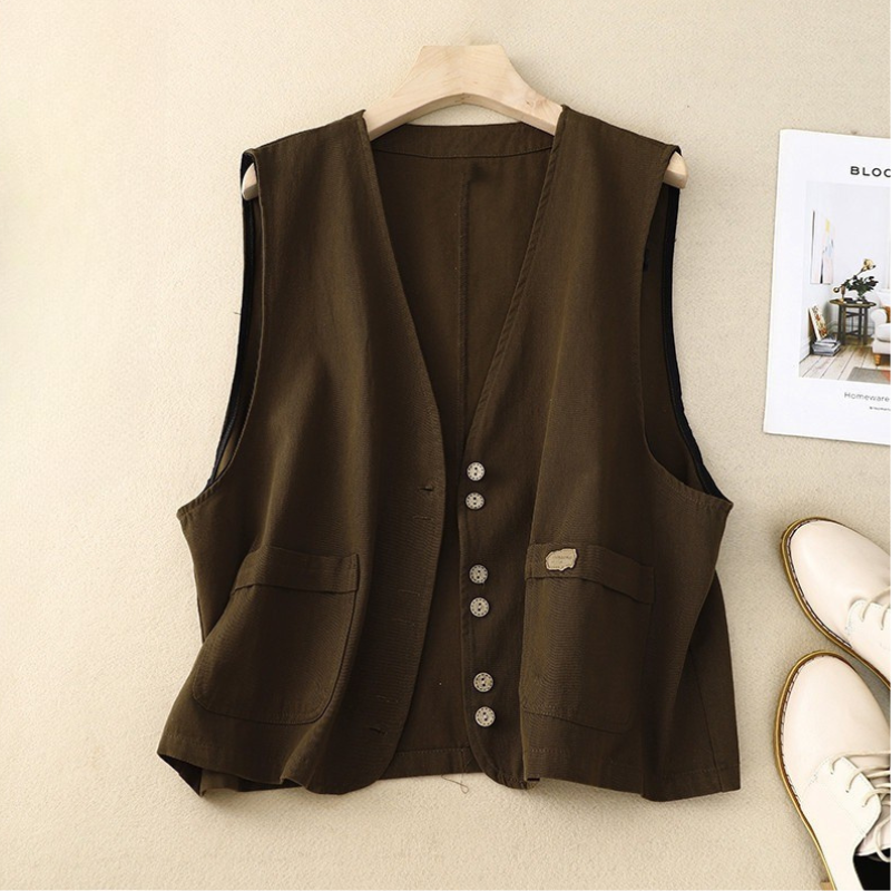 Margo | Relaxed Button Vest
