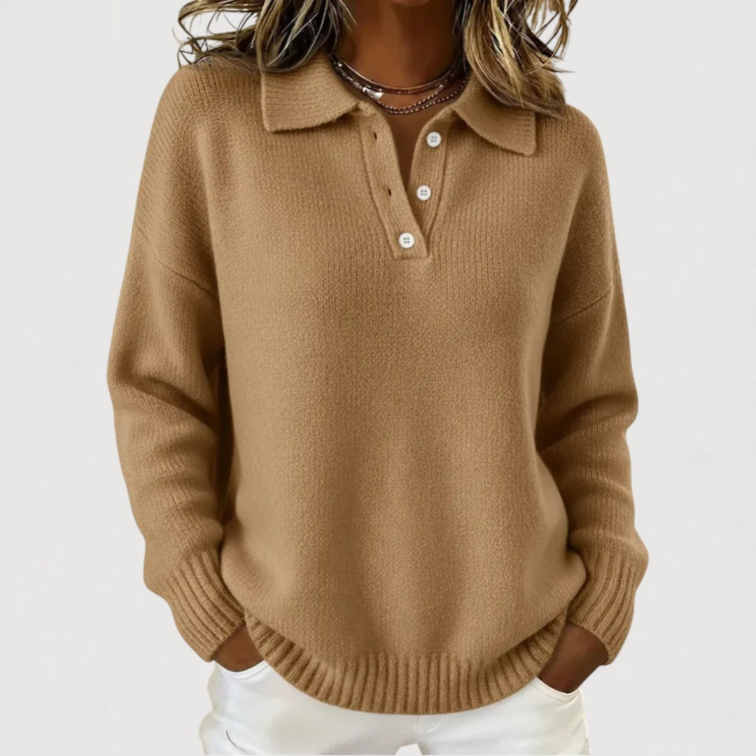 Isabel | Cozy Collared Knit Sweater