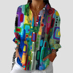 Marjorie | Elegant Blouse with Geometric Pattern