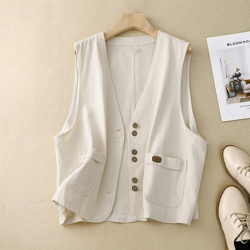 Margo | Relaxed Button Vest