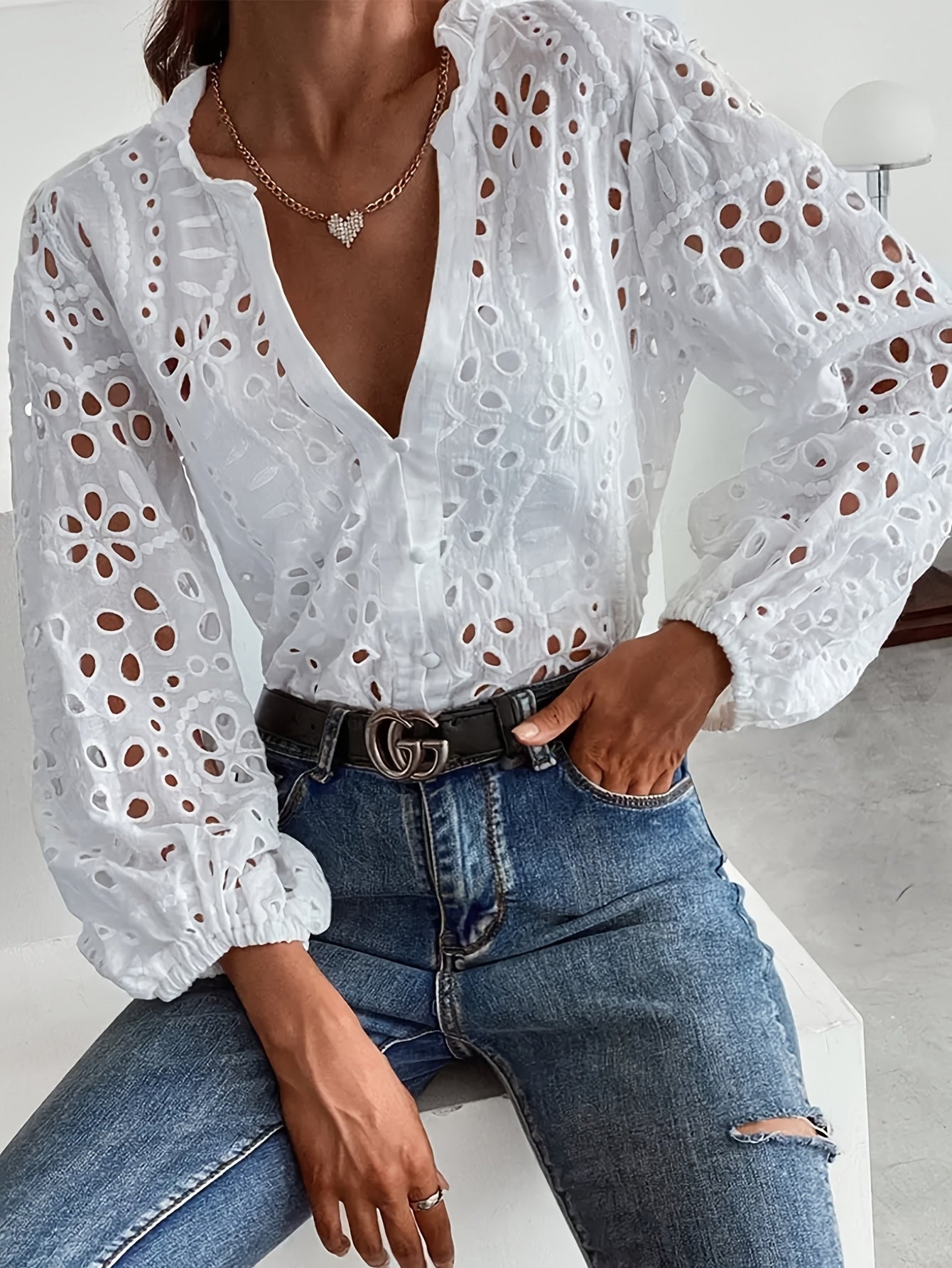 Elise | Floral Long-Sleeve Blouse