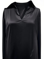 Eva | Premium V-Neck Satin Blouse