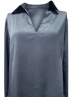Eva | Premium V-Neck Satin Blouse