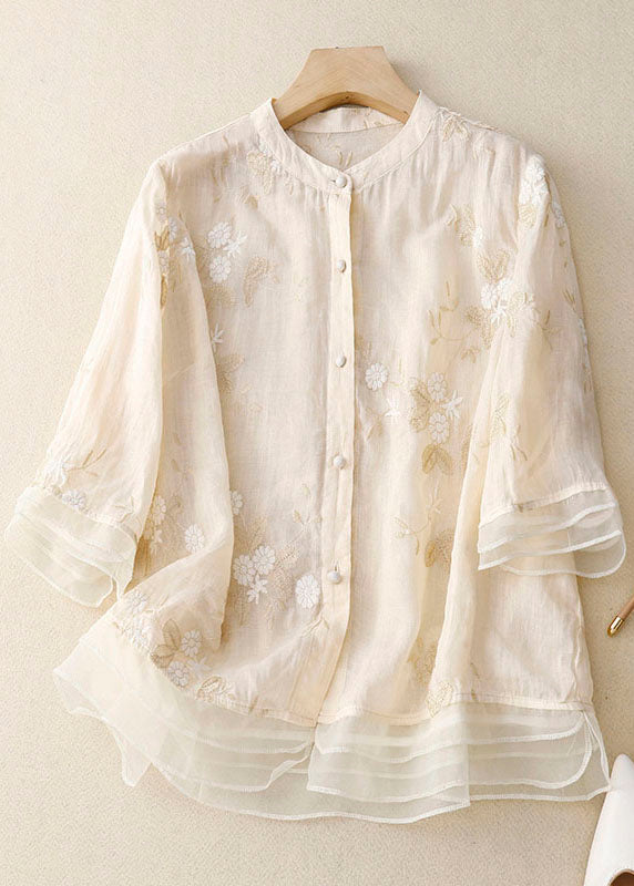 Courtney | Chic Blouse with Floral Accents