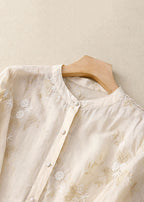 Courtney | Chic Blouse with Floral Accents