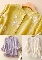 Courtney | Chic Blouse with Floral Accents
