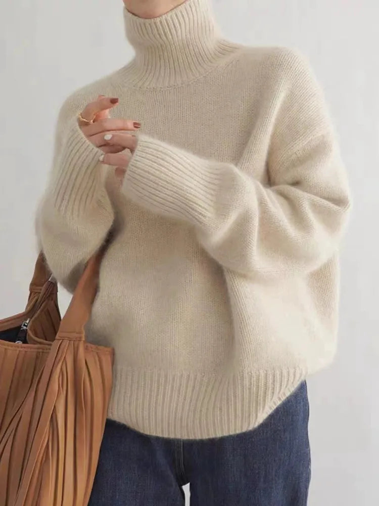 Isabella - High Collar Cashmere Jumper