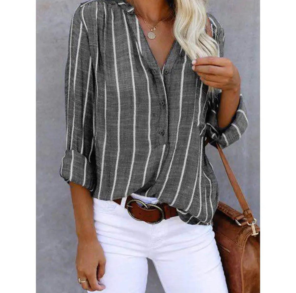 Candice | Striped Casual Blouse