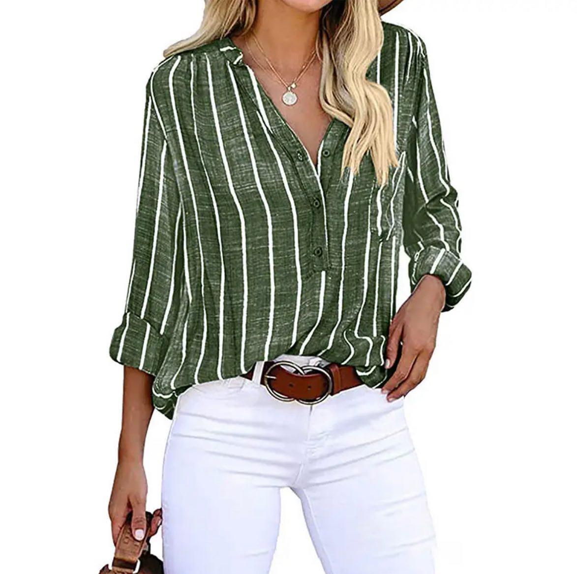 Candice | Striped Casual Blouse