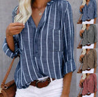 Candice | Striped Casual Blouse