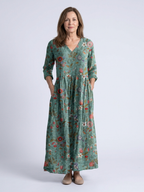 Marina | Floral V-Neck Maxi Dress