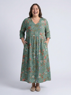 Marina | Floral V-Neck Maxi Dress