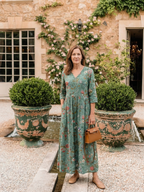 Marina | Floral V-Neck Maxi Dress