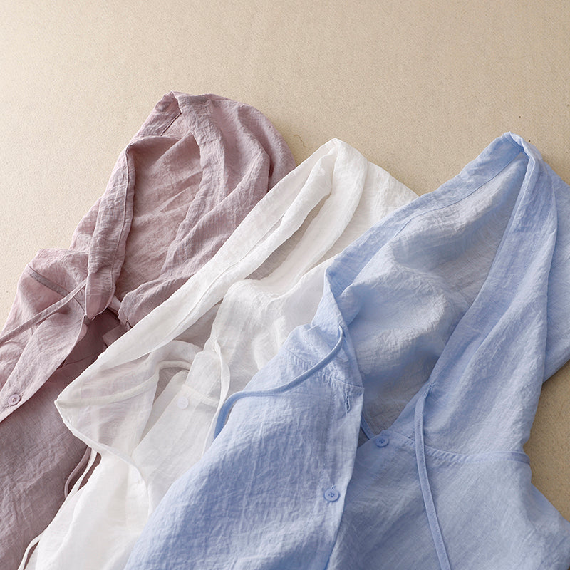 Victoria | Lightweight Hoodie with Buttons