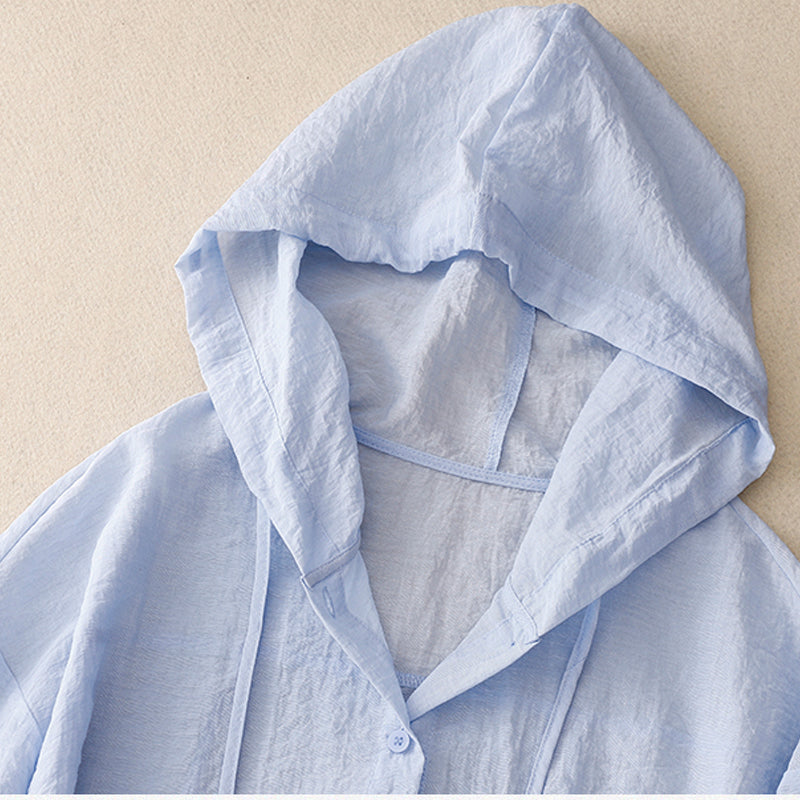 Victoria | Lightweight Hoodie with Buttons