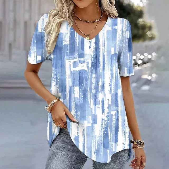 Jordan | Women’s Striped V-Neck T-Shirt