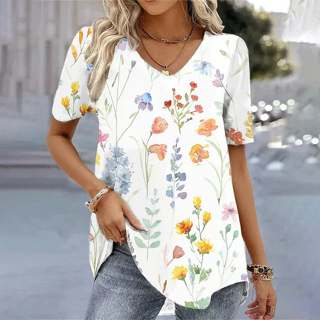 Jordan | Women’s Striped V-Neck T-Shirt