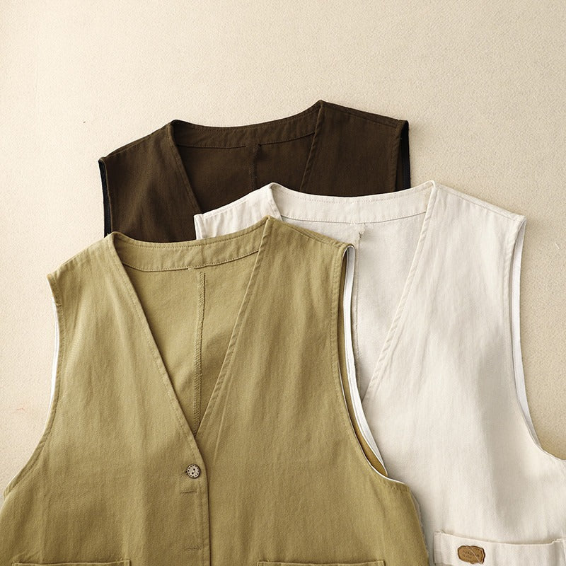 Margo | Relaxed Button Vest
