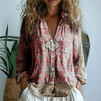 Martha | Relaxed Blouse with Nature Print