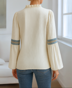 Monica | Vintage V-Neck Blouse