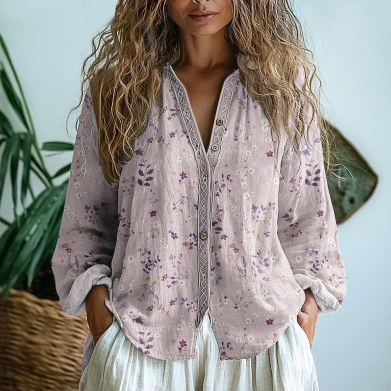 Martha | Relaxed Blouse with Nature Print