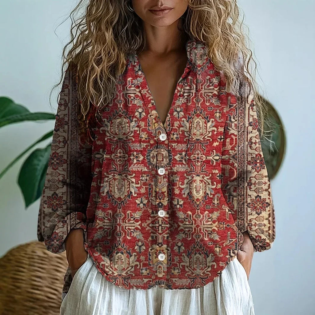 Martha | Relaxed Blouse with Nature Print