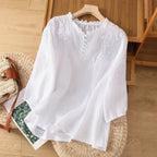 Suzanne | Floral Button-Front Blouse