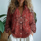 Martha | Relaxed Blouse with Nature Print