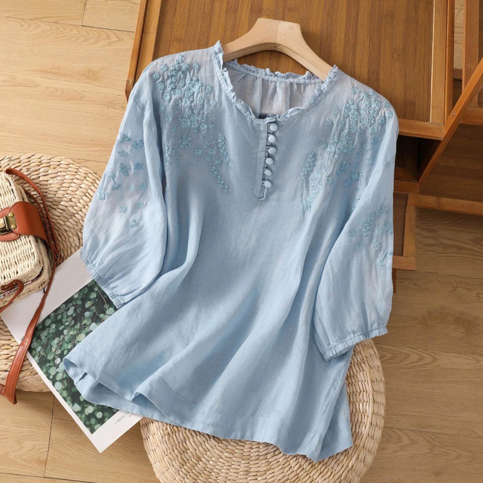 Suzanne | Floral Button-Front Blouse