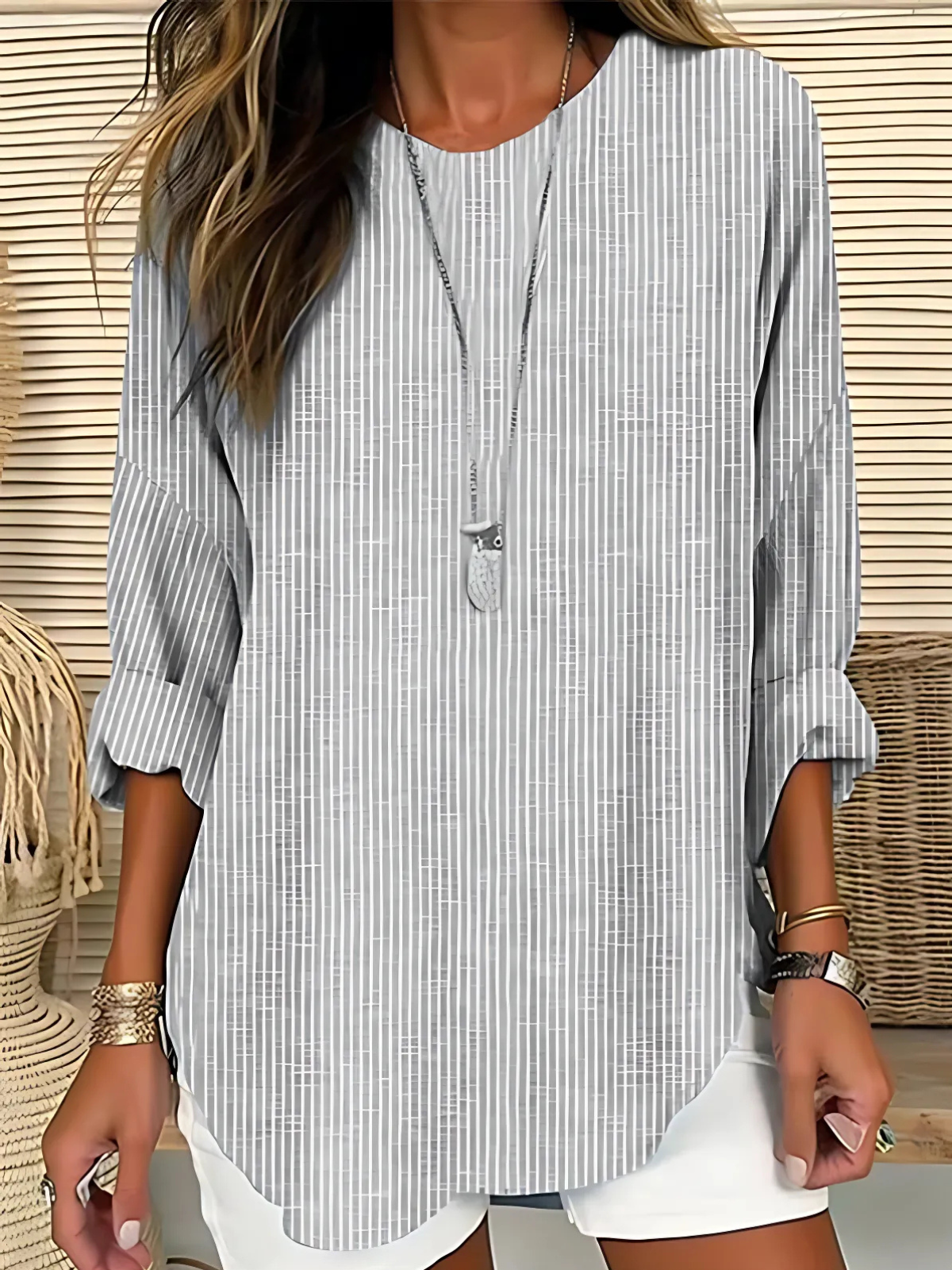 Cecilia | Trendy Striped Blouse