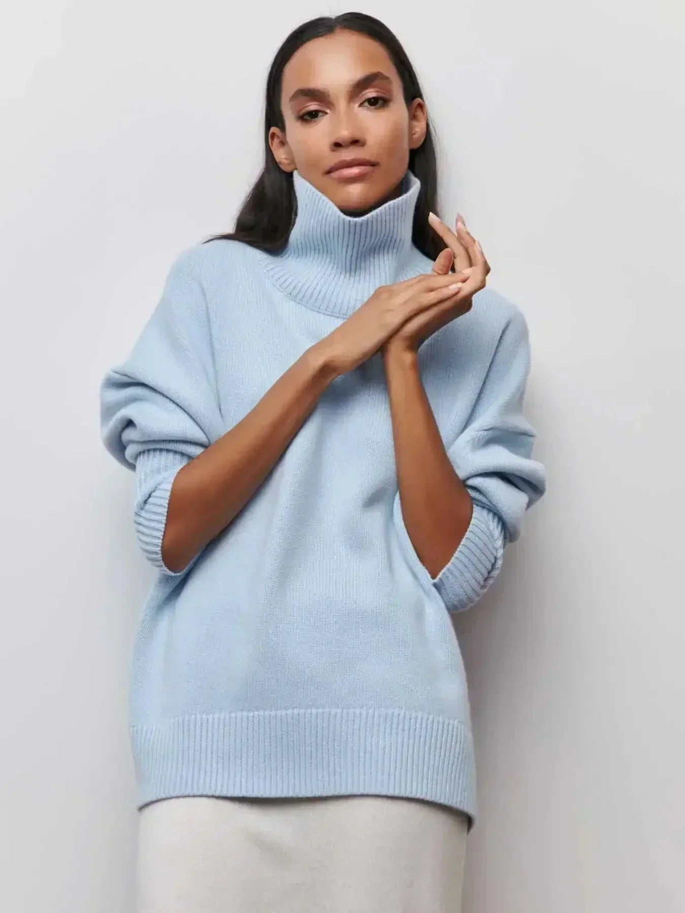 Cittra – Oversized Ribbed Turtleneck Sweater