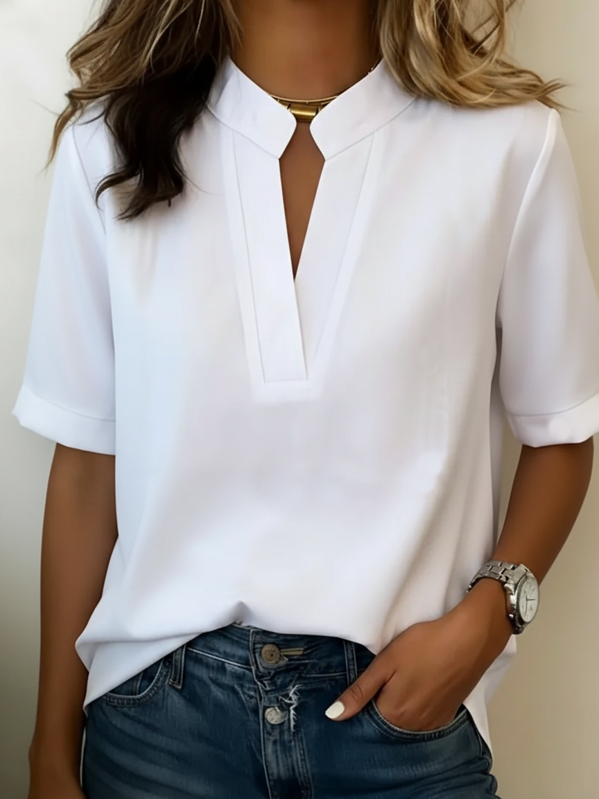 Maria — Elegant blouse with refined collar