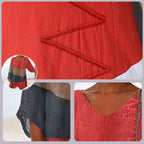 Crystal | Artistic Long Shirt with V-Neck