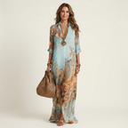 Lanie | Silk Maxi Shirt Dress