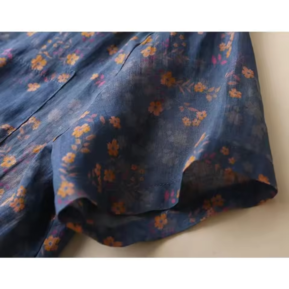 Annette | Floral Half-Placket Shirt