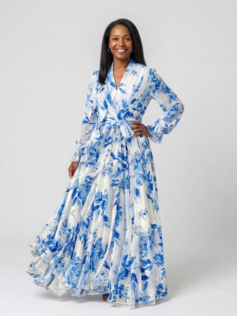 Lillian | Floral Wrap Maxi Dress