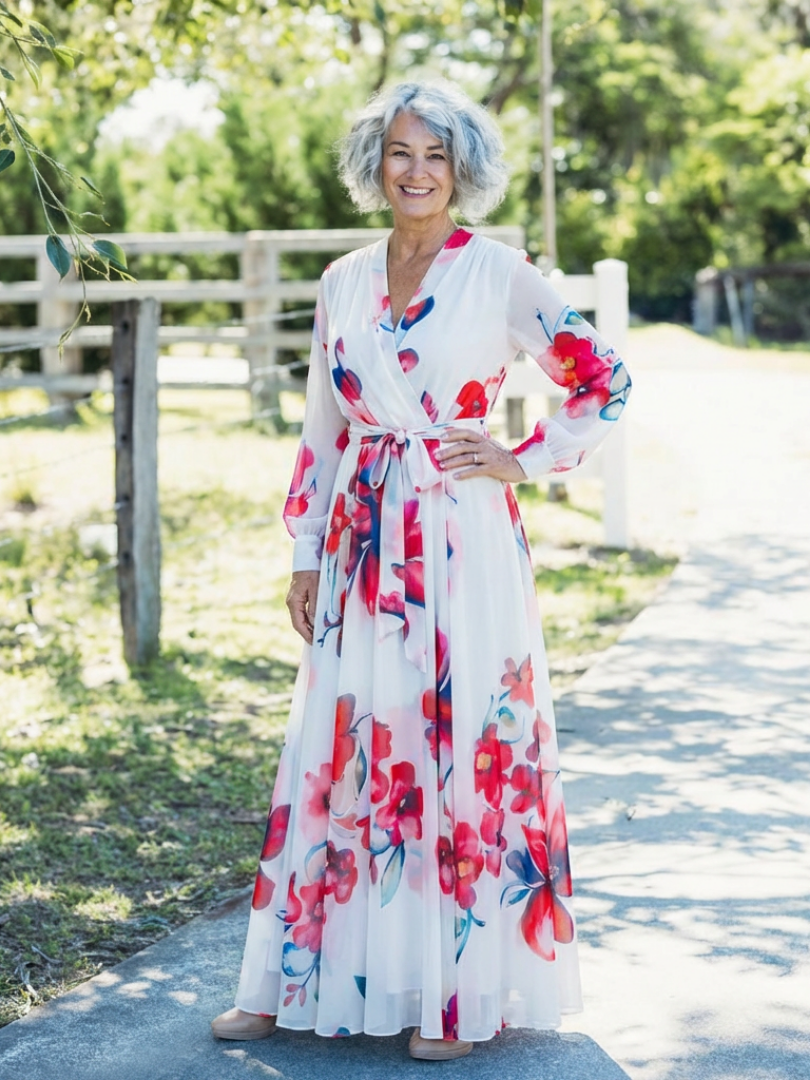 Lillian | Floral Wrap Maxi Dress