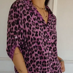 Charlene | Stylish Leopard Print Blouse