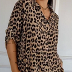 Charlene | Stylish Leopard Print Blouse